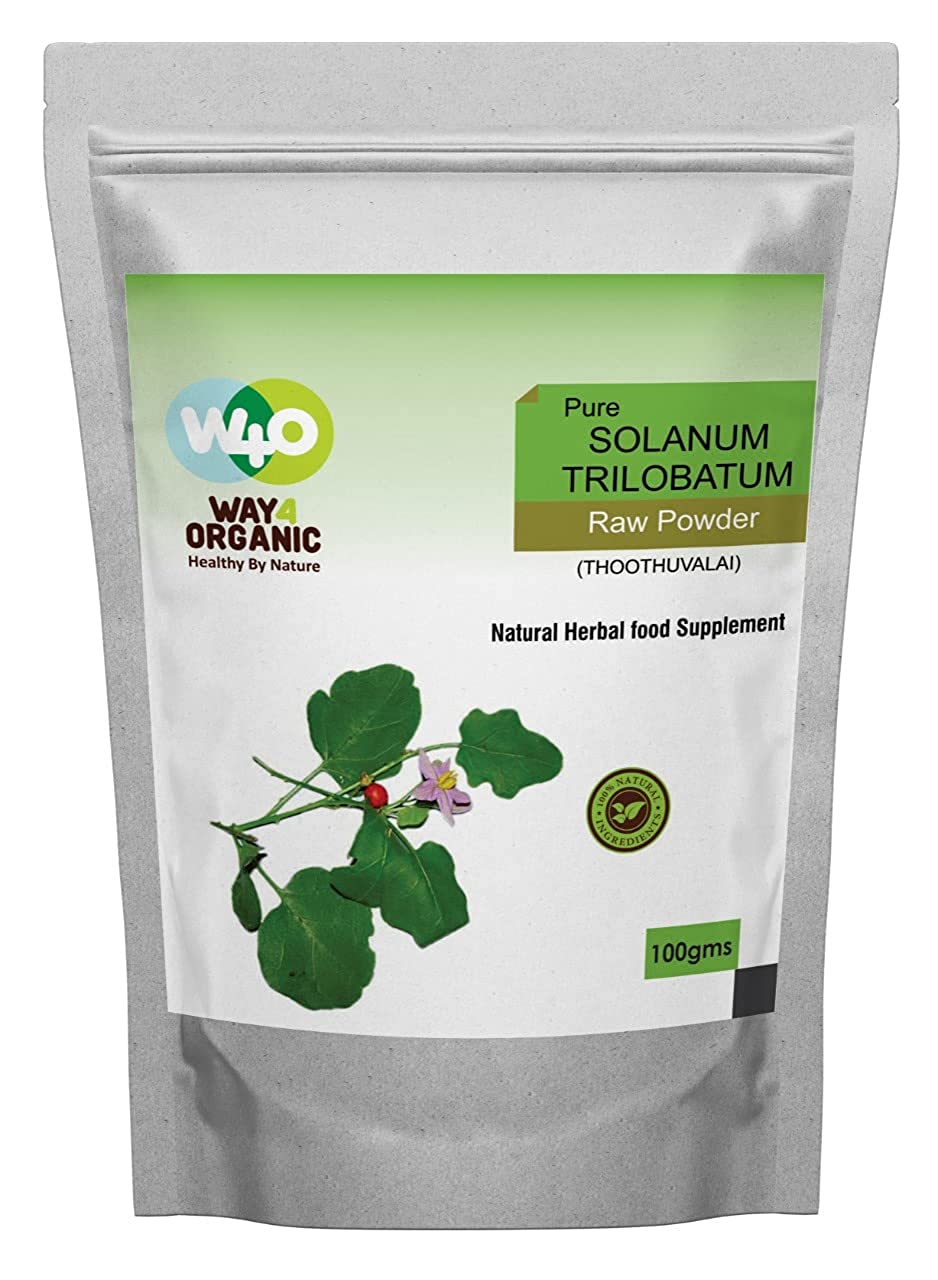Way4Organic Pure Solanum Trilobatum Leaf Powder Thoothuvalai ilai